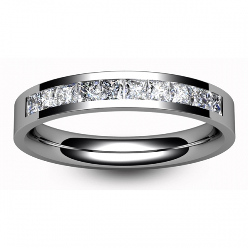 Diamond Wedding Ring - Channel Set Ten Stone - All Metals